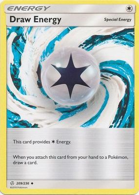 Draw Energy - 209/236 - Uncommon Sun &amp; Moon: Cosmic Eclipse Singles (Español)