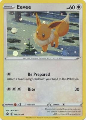 Eevee - SWSH190 - Holo Promo Pokemon Sword &amp; Shield Promos