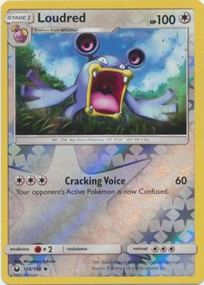 Loudred - 118/168 - Uncommon Reverse Holo Sun &amp; Moon: Celestial Storm Reverse Holo Singles