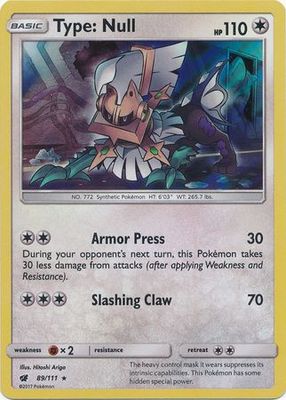 Type: Null - 89/111 - Holo Rare Sun &amp; Moon: Crimson Invasion Singles