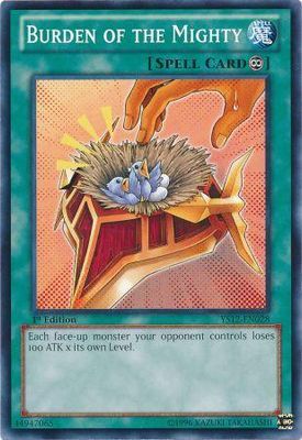 Burden of the Mighty - YS12-EN028 - Common 1st Edition Starter Deck: Xyz Symphony 1st Edition Singles