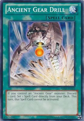Ancient Gear Drill - SD10-EN022 - Common Unlimited Structure Deck: Machine Re-Volt Unlimited Singles