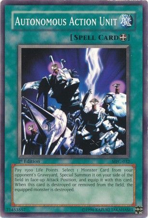 Autonomous Action Unit - MFC-032 - Common 1st Edition Magician&#39;s Force [MFC] Singles