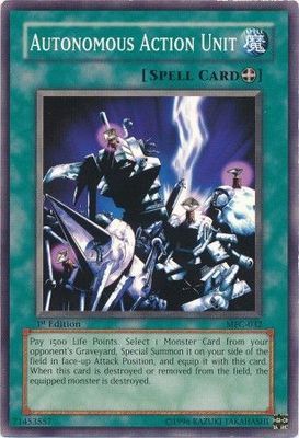 Autonomous Action Unit - MFC-032 - Common 1st Edition Magician&#39;s Force [MFC] Singles