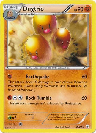Dugtrio - 39/83 - Rare Generations Singles