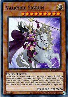 Valkyrie Sigrun - TOCH-EN023 - Super Rare Unlimited Toon Chaos Unlimited Singles