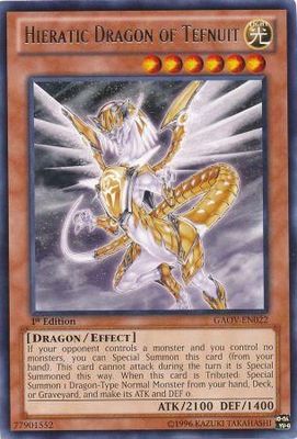 Hieratic Dragon of Tefnuit - GAOV-EN022 - Rare 1st Edition Galactic Overlord 1st Edition Singles (espanol)