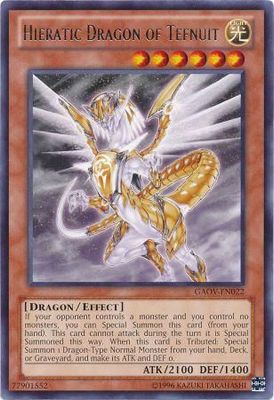 Hieratic Dragon of Tefnuit - GAOV-EN022 - Rare Unlimited Galactic Overlord Unlimited Singles