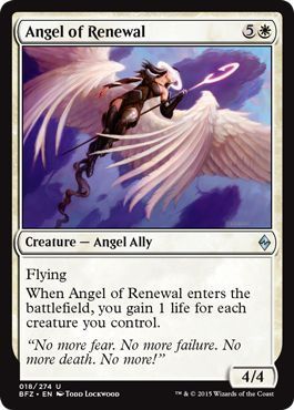 Angel of Renewal 018/274 Battle for Zendikar Singles (Español)