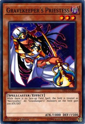 Gravekeeper&#39;s Priestess - SS01-ENB07 - Common 1st Edition Speed Duel Starter Decks: Destiny Masters Singles