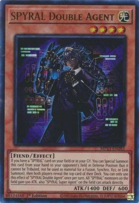SH SPYRAL Double Agent - MP23-EN283 - Ultra Rare 1st Edition Mega Tin 2023 Dueling Heroes Singles
