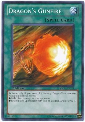 Dragon&#39;s Gunfire - SDDL-EN025 - Common 1st Edition Structure Deck: Dragunity Legion [SDDL] 1st Edition Singles