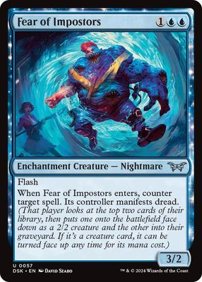 Fear of Impostors - Duskmourn: House of Horror (Foil) Duskmourn: House of Horror