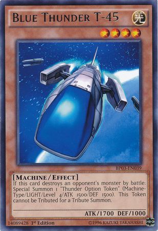 Blue Thunder T-45 - BP03-EN039 - Rare 1st Edition Battle Pack 3: Monster League 1st Edition Singles