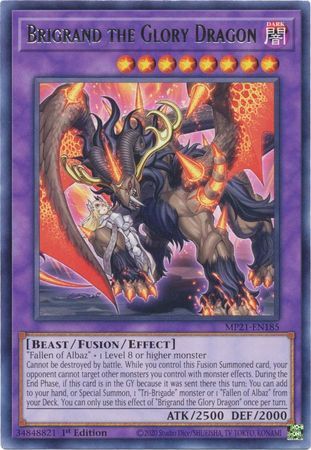 Brigrand the Glory Dragon - MP21-EN185 - Rare 1st Edition 2021 Mega-Tin: Ancient Battles 1st Edition Singles (espanol)