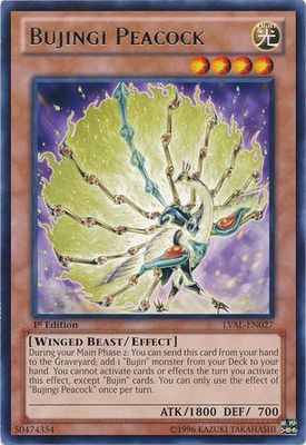 Bujingi Peacock - LVAL-EN027 - Rare 1st Edition Legacy of the Valiant 1st Edition Singles