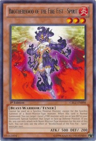 Brotherhood of the Fire Fist - Spirit - CBLZ-EN098 - Rare 1st Edition Cosmo Blazer 1st Edition Singles