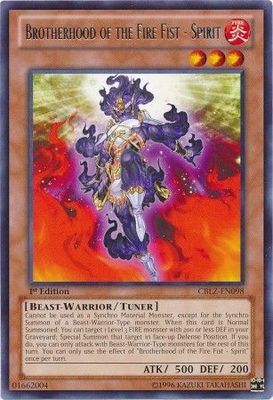 Brotherhood of the Fire Fist - Spirit - CBLZ-EN098 - Rare 1st Edition Cosmo Blazer 1st Edition Singles