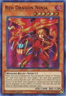 Red Dragon Ninja - SHVA-EN025 - Super Rare 1st Edition Shadows in Valhalla 1st Edition Singles
