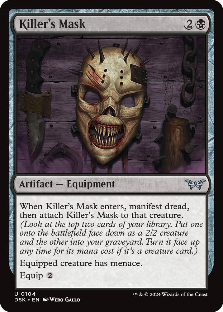 Killer&#39;s Mask - Duskmourn: House of Horror (Foil) Duskmourn: House of Horror