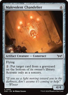 Malevolent Chandelier - Duskmourn: House of Horror (Foil) Duskmourn: House of Horror