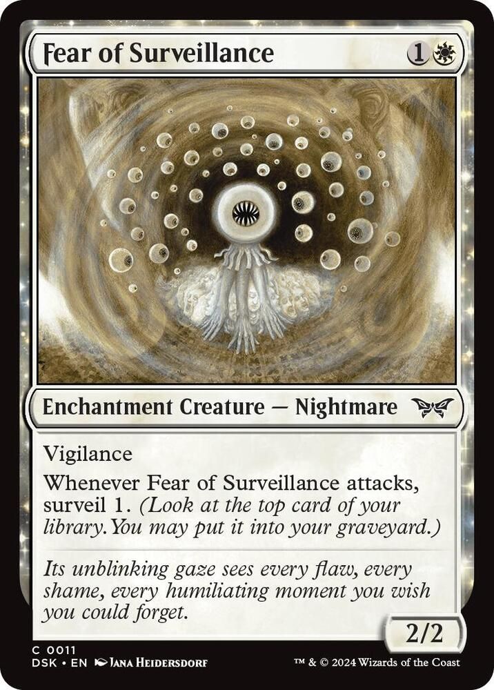 Fear of Surveillance - Duskmourn: House of Horror (Foil) Duskmourn: House of Horror