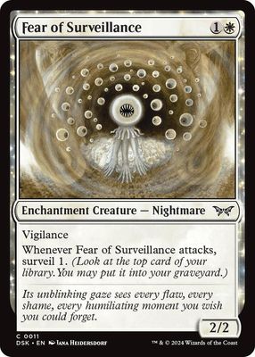 Fear of Surveillance - Duskmourn: House of Horror (Foil) Duskmourn: House of Horror