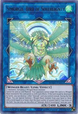 SH Simorgh, Bird of Sovereignty - DUOV-EN012 - Ultra Rare 1st Edition Duel Overload 1st Edition Singles