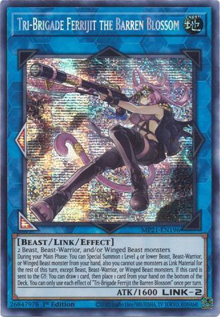 SH Tri-Brigade Ferrijit the Barren Blossom - MP21-EN196 - Prismatic Secret Rare 2021 Mega-Tin: Ancient Battles 1st Edition Singles