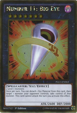 SH Number 11: Big Eye - PGL3-EN063 - Gold Rare 1st Edition Premium Gold: Infinite Gold Singles