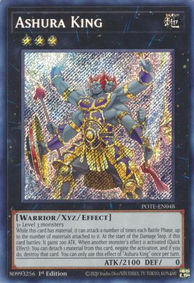 SH Ashura King - POTE-EN048 - Secret Rare 1st Edition Power of the Elements 1st Edition Singles