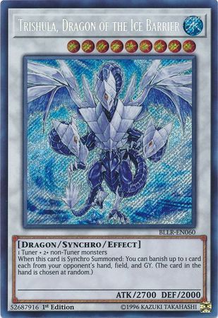 SH Trishula, Dragon of the Ice Barrier - BLLR-EN060 - Secret Rare 1st Edition Battles of Legend: Light&#39;s Revenge Singles