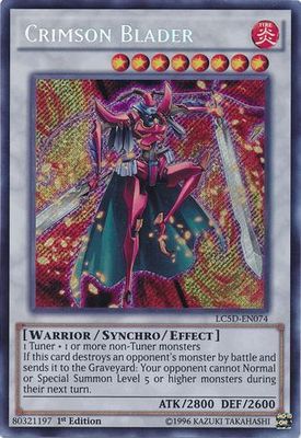 SH Crimson Blader - LC5D-EN074 - Secret Rare 1st Edition Legendary Collection 5D&#39;s LC5D Singles