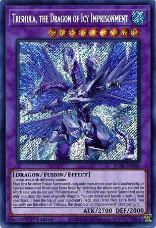 SH Trishula, the Dragon of Icy Imprisonment - BLAR-EN048 - Secret Rare 1st Edition Battles of Legend: Armageddon 1st Edition Singles