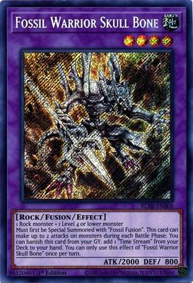 Fossil Warrior Skull Bone - BLAR-EN008 - Secret Rare 1st Edition Battles of Legend: Armageddon 1st Edition Singles