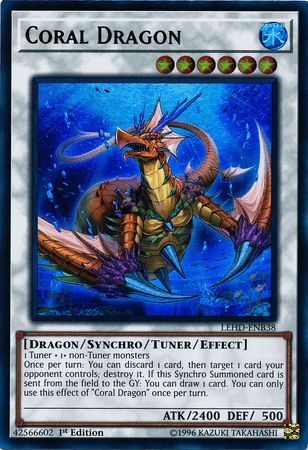 SH Coral Dragon - LEHD-ENB38 - Ultra Rare 1st Edition Legendary Hero Decks 1st Edition Singles