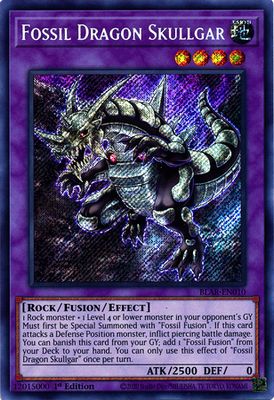 SH Fossil Dragon Skullgar - BLAR-EN010 - Secret Rare 1st Edition Battles of Legend: Armageddon 1st Edition Singles