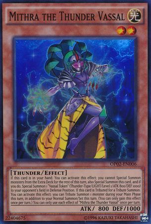 SH Mithra the Thunder Vassal - OP02-EN006 - Super Rare OTS Tournament Pack 2 (OP02)