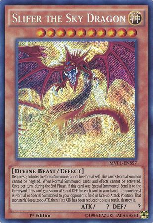 SH Slifer the Sky Dragon - MVP1-ENS57 - Secret Rare 1st Edition The Dark Side of Dimensions Movie Pack: Secret Edition Singles