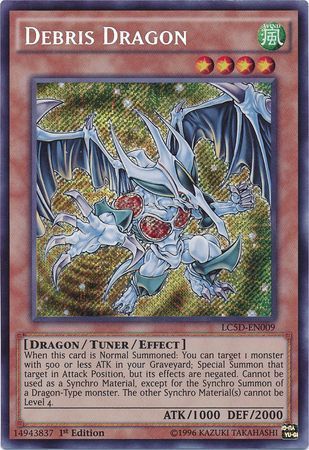 SH Debris Dragon - LC5D-EN009 - Secret Rare 1st Edition Legendary Collection 5D&#39;s LC5D Singles