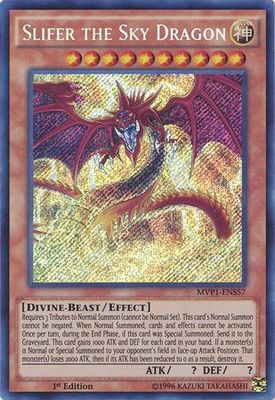 SH Slifer the Sky Dragon - MVP1-ENS57 - Secret Rare 1st Edition The Dark Side of Dimensions Movie Pack: Secret Edition Singles