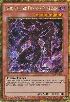 SH Angmarl the Fiendish Monarch - PGL3-EN001 - Gold Secret Rare 1st Edition Premium Gold: Infinite Gold Singles