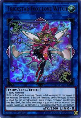 SH Trickstar Foxglove Witch - DUPO-EN021 - Ultra Rare 1st Edition Duel Power 1st Edition Singles