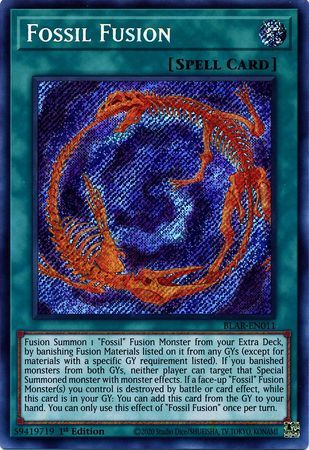 SH Fossil Fusion - BLAR-EN011 - Secret Rare 1st Edition Battles of Legend: Armageddon 1st Edition Singles