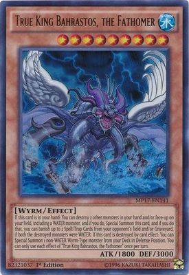 True King Bahrastos, the Fathomer - MP17-EN141 - Ultra Rare 1st Edition 2017 Mega-Tins 1st Edition Singles