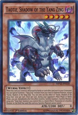 SH Taotie, Shadow of the Yang Zing - MP15-EN150 - Super Rare 1st Edition Yu-Gi-Oh! 2015 Mega-Tins [MP15]