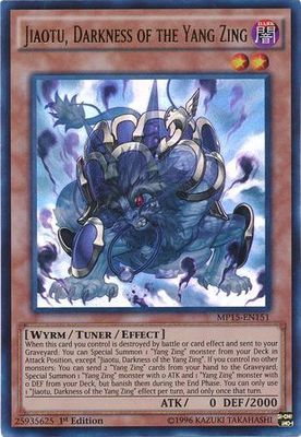 Jiaotu, Darkness of the Yang Zing - MP15-EN151 - Ultra Rare 1st Edition Yu-Gi-Oh! 2015 Mega-Tins [MP15]