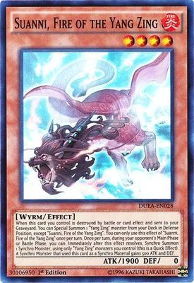 SH Suanni, Fire of the Yang Zing - DUEA-EN028 - Super Rare 1st Edition Duelist Alliance 1st Edition Singles