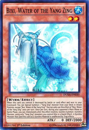 SH Bixi, Water of the Yang Zing - DUEA-EN030 - Super Rare 1st Edition Duelist Alliance 1st Edition Singles