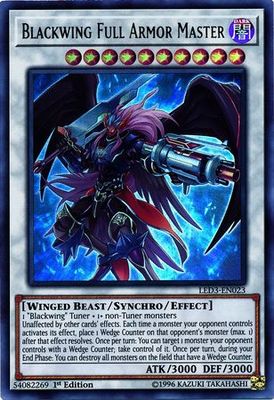 SH Blackwing Full Armor Master - LED3-EN023 - Ultra Rare 1st Edition Legendary Duelists: White Dragon Abyss Singles